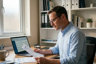 Propriétaire de meublés délégant sa comptabilité à un expert pour gagner du temps