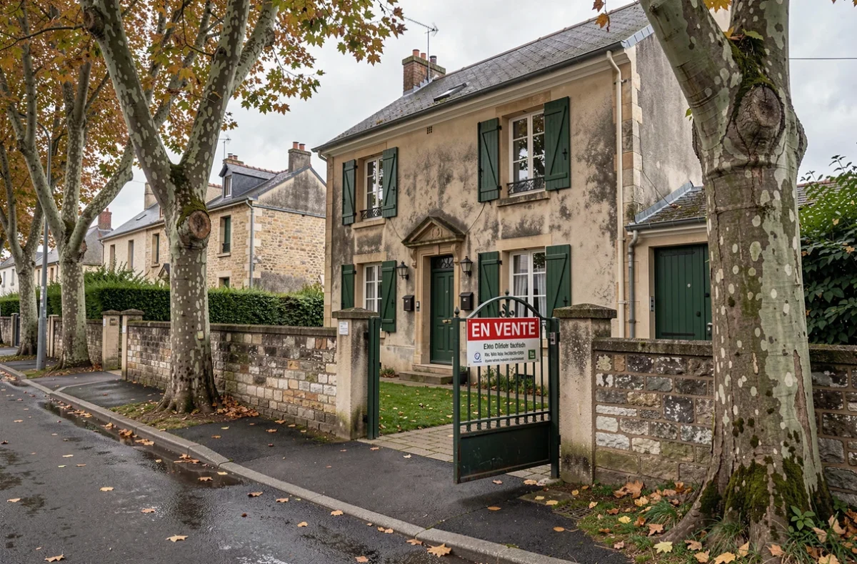 Maison individuelle française en vente illustrant les enjeux du démembrement de propriété immobilière